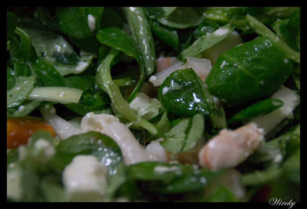 Ensalada de canónigos y salmón ahumado