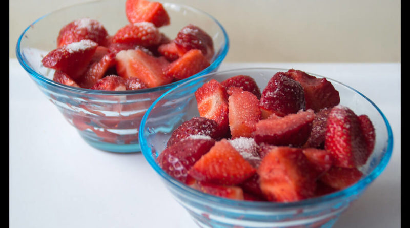 Fresones con azúcar